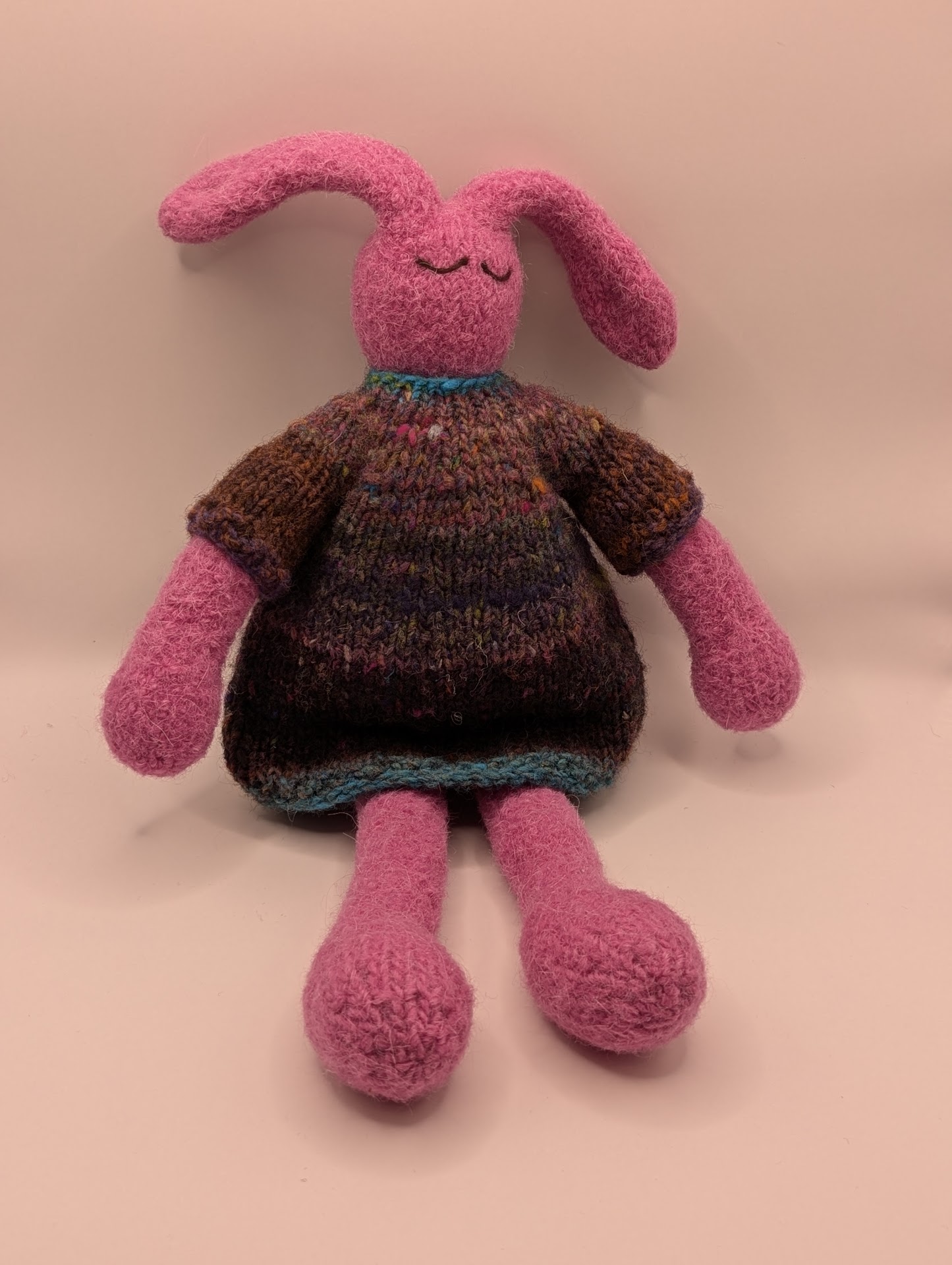Sleepy Pink Bunny in Sweater